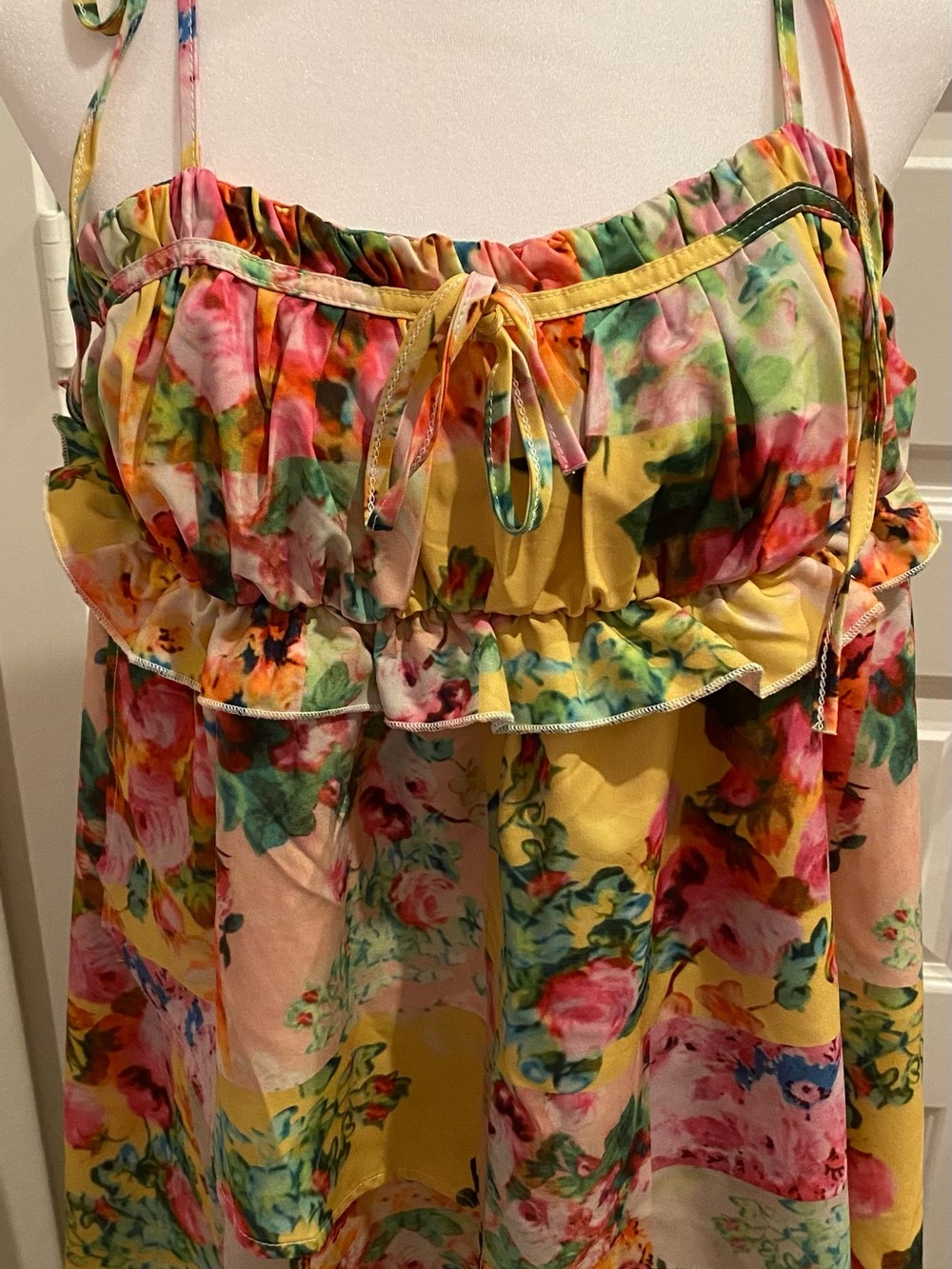 Floral Yellow Multicolor Sundress